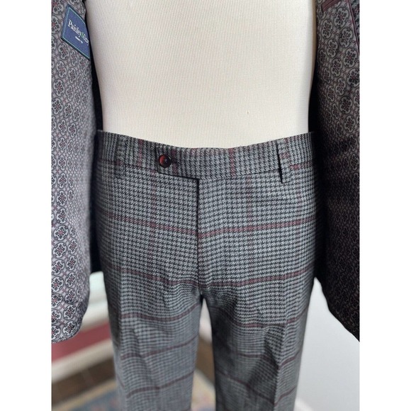 Paisley & Gray 2 Piece Suit Mens 40R Skinny Fit Pants Flat Front 32X32 - Picture 8 of 16
